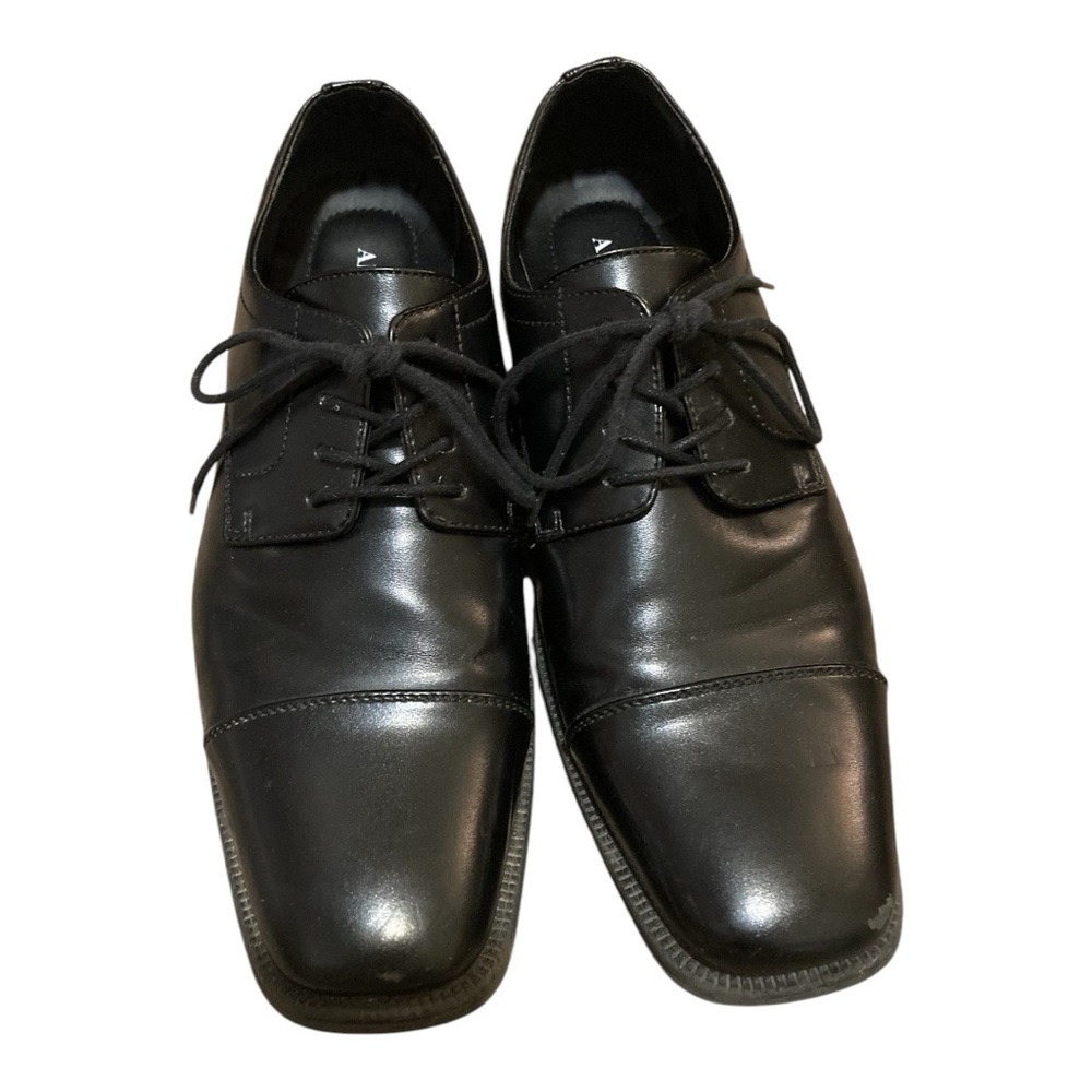 GUC Alfani Black Square Toe Oxford Dress Shoes M10.5